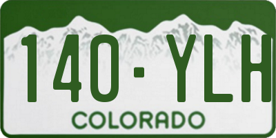CO license plate 140YLH