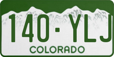 CO license plate 140YLJ