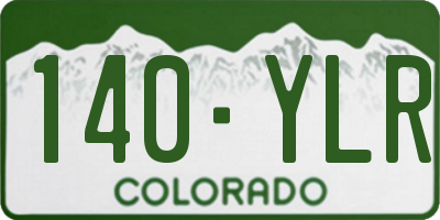 CO license plate 140YLR