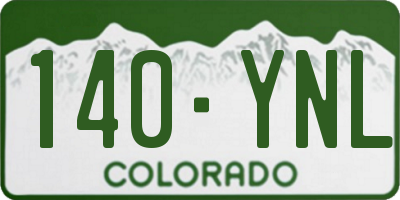 CO license plate 140YNL