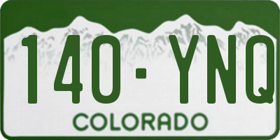 CO license plate 140YNQ