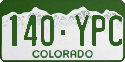 CO license plate 140YPC