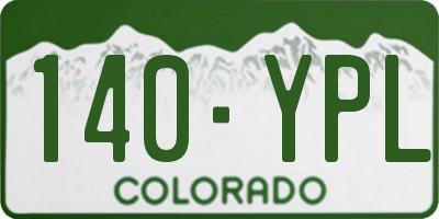 CO license plate 140YPL