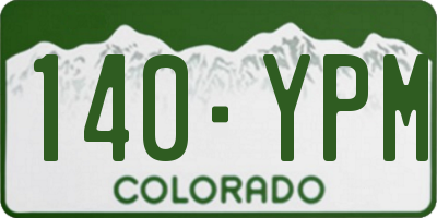 CO license plate 140YPM