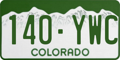 CO license plate 140YWC