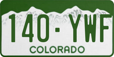 CO license plate 140YWF
