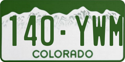 CO license plate 140YWM