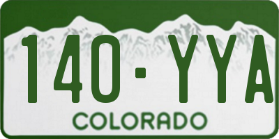 CO license plate 140YYA