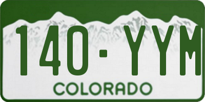 CO license plate 140YYM