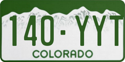 CO license plate 140YYT