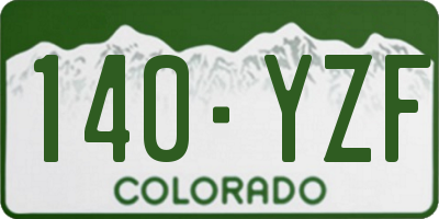 CO license plate 140YZF