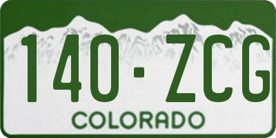 CO license plate 140ZCG