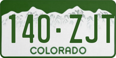 CO license plate 140ZJT