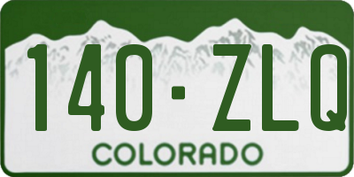 CO license plate 140ZLQ