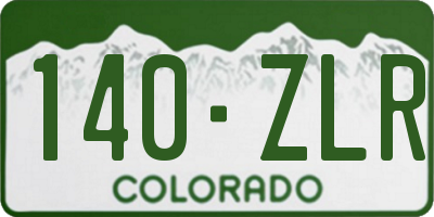 CO license plate 140ZLR