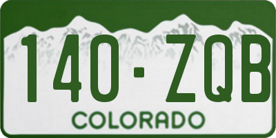 CO license plate 140ZQB
