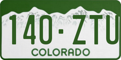 CO license plate 140ZTU