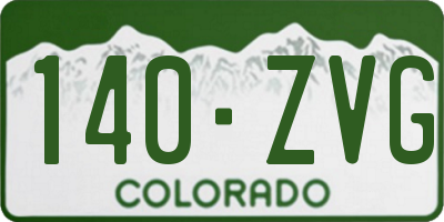 CO license plate 140ZVG
