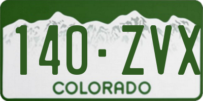 CO license plate 140ZVX