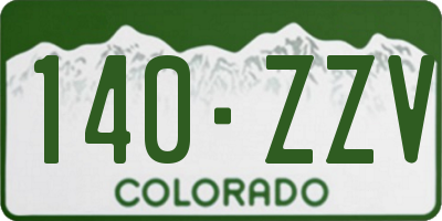 CO license plate 140ZZV