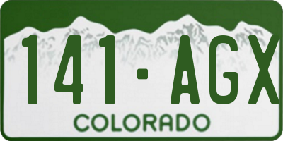 CO license plate 141AGX