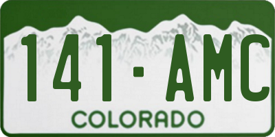 CO license plate 141AMC