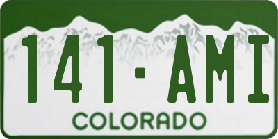CO license plate 141AMI