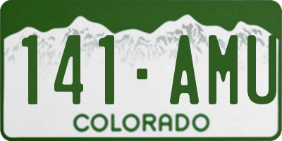 CO license plate 141AMU