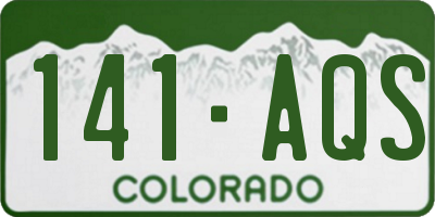 CO license plate 141AQS