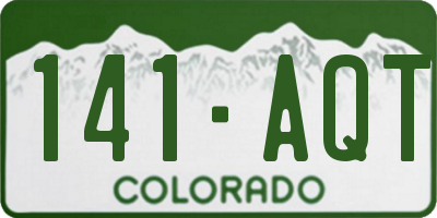 CO license plate 141AQT