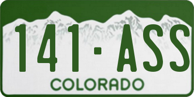 CO license plate 141ASS