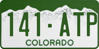 CO license plate 141ATP