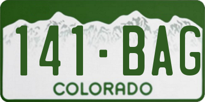 CO license plate 141BAG