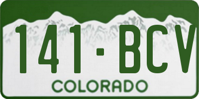 CO license plate 141BCV