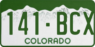 CO license plate 141BCX