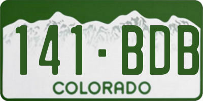 CO license plate 141BDB