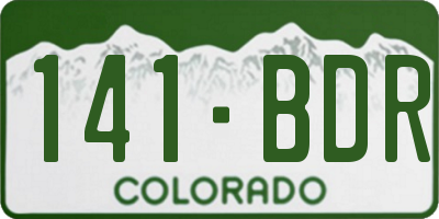 CO license plate 141BDR