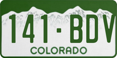 CO license plate 141BDV