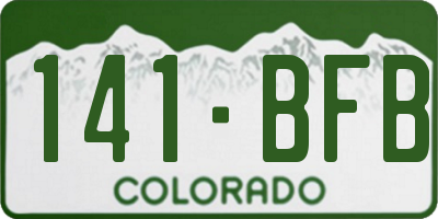 CO license plate 141BFB