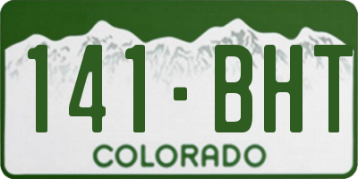 CO license plate 141BHT