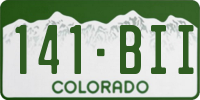 CO license plate 141BII