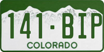CO license plate 141BIP