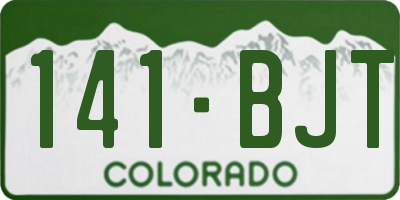 CO license plate 141BJT