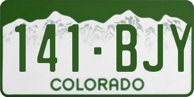CO license plate 141BJY