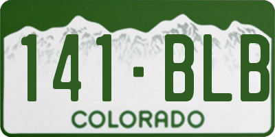 CO license plate 141BLB