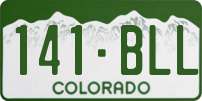 CO license plate 141BLL