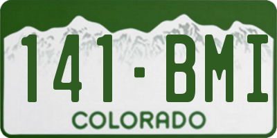 CO license plate 141BMI