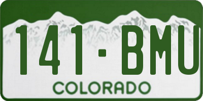 CO license plate 141BMU
