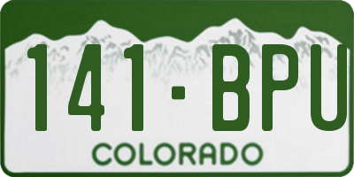 CO license plate 141BPU