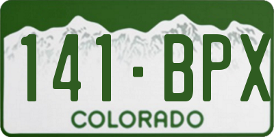 CO license plate 141BPX